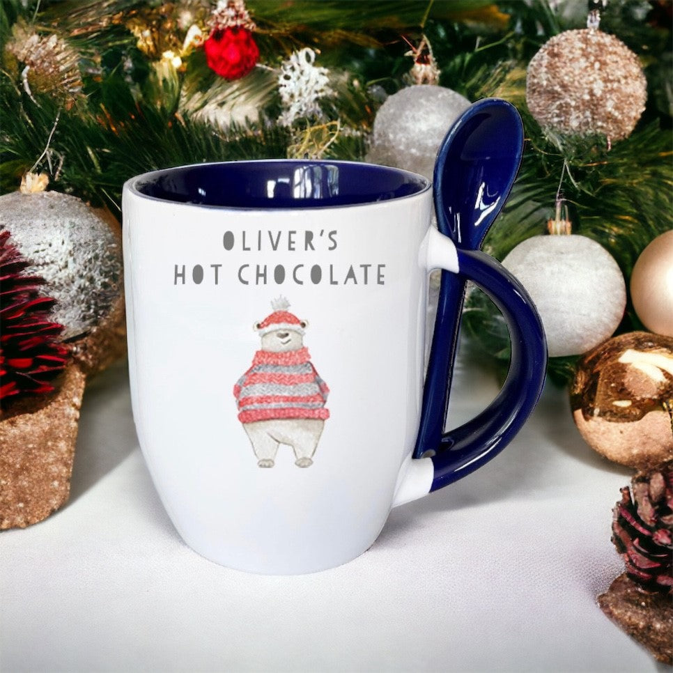 Personalised Hot Chocolate Mug & Spoon