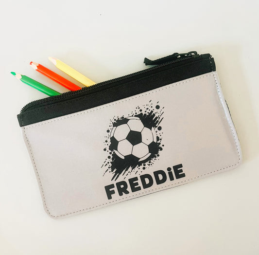 Personalised Football Pencil Case, School Supplies, Football Gift for Kids