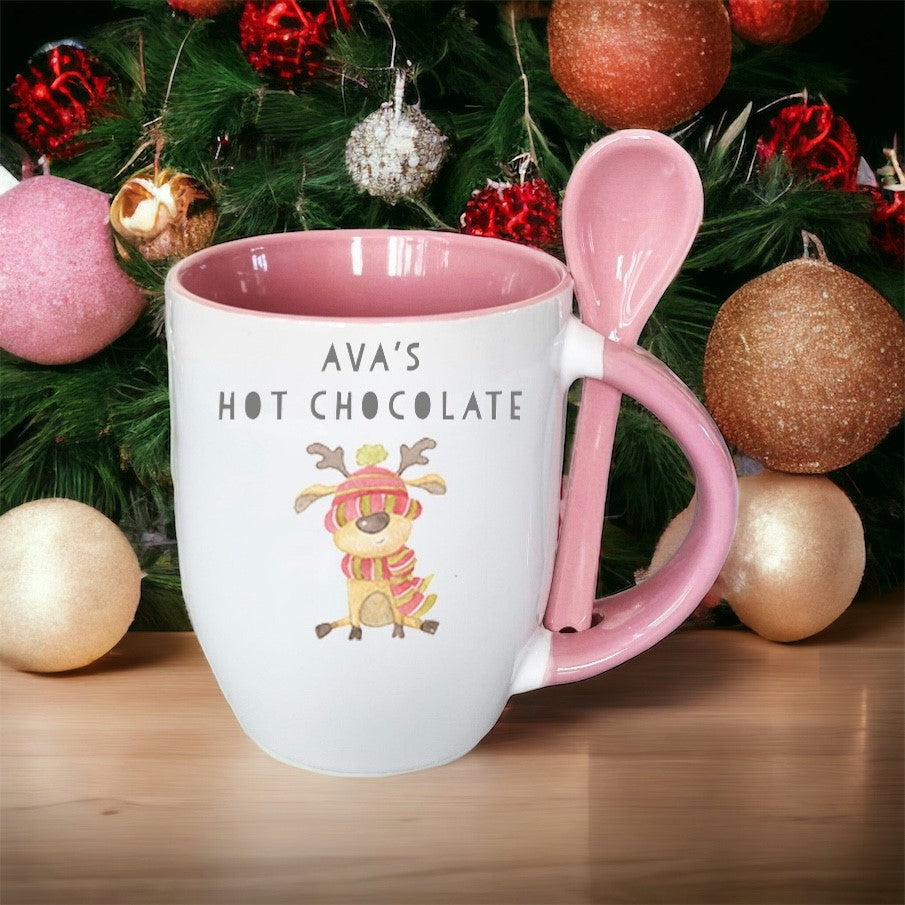 Personalised Hot Chocolate Mug & Spoon