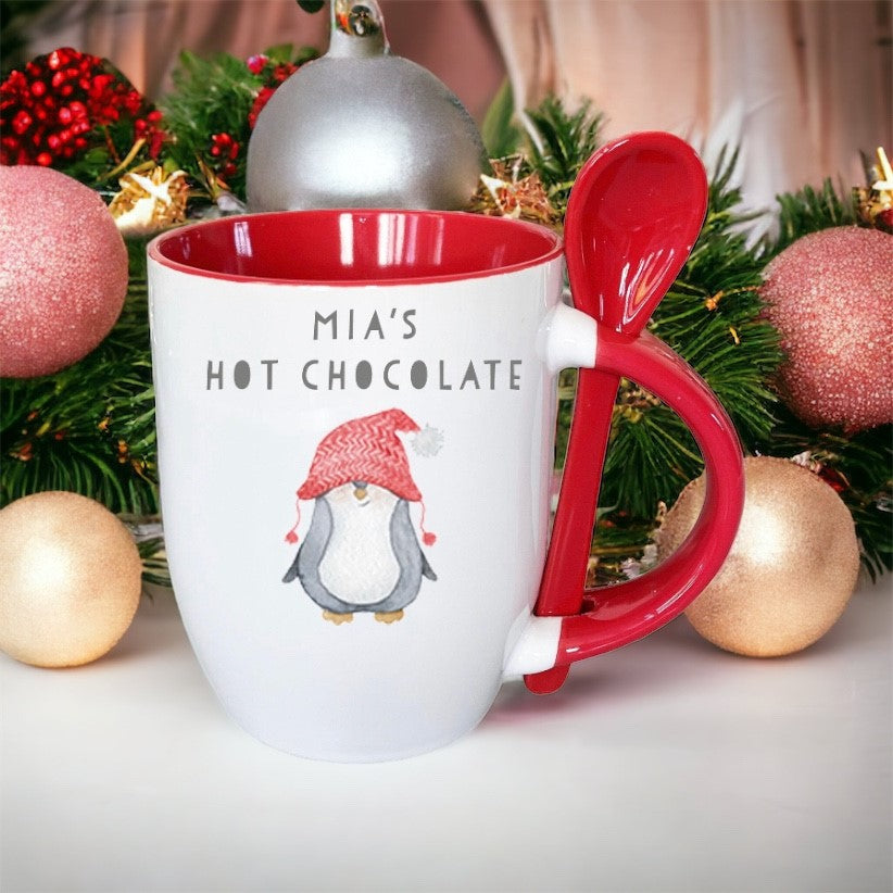 Personalised Hot Chocolate Mug & Spoon