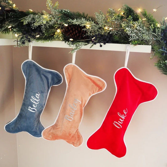 Personalised Velvet Dog Stocking