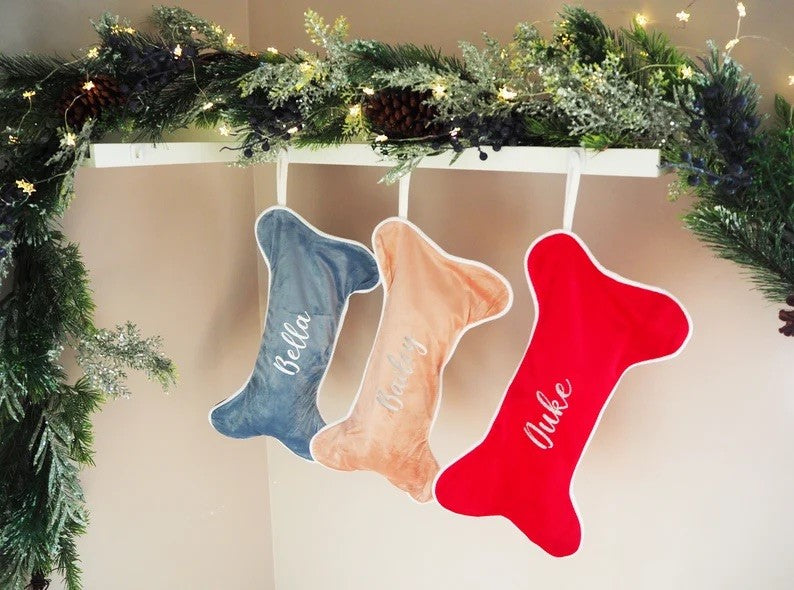 Personalised Velvet Dog Stocking