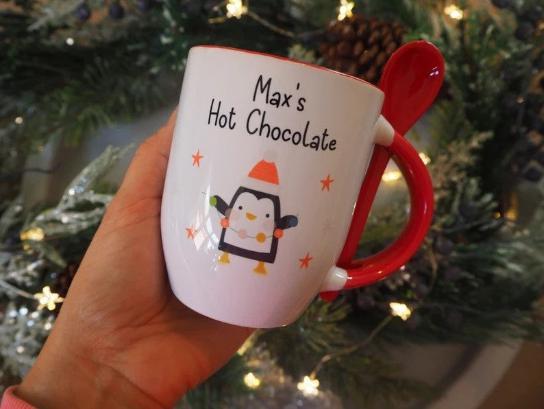 Personalised Hot Chocolate Mug & Spoon