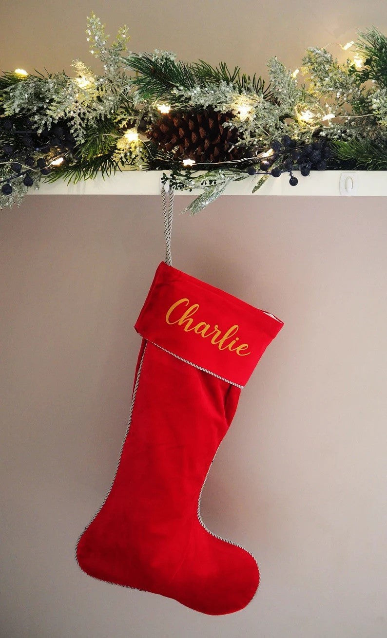 Personalised Velvet Stocking