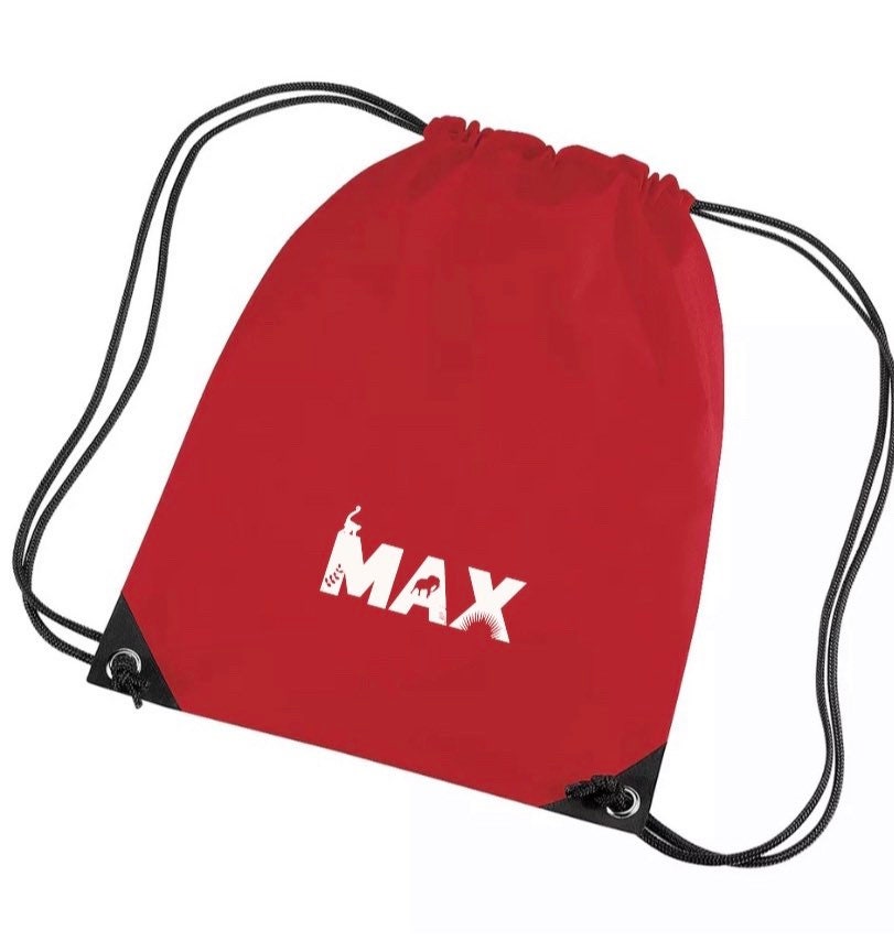 Personalised Gym Bag, Back To School Drawstring Bag, P.E, Gym Bag