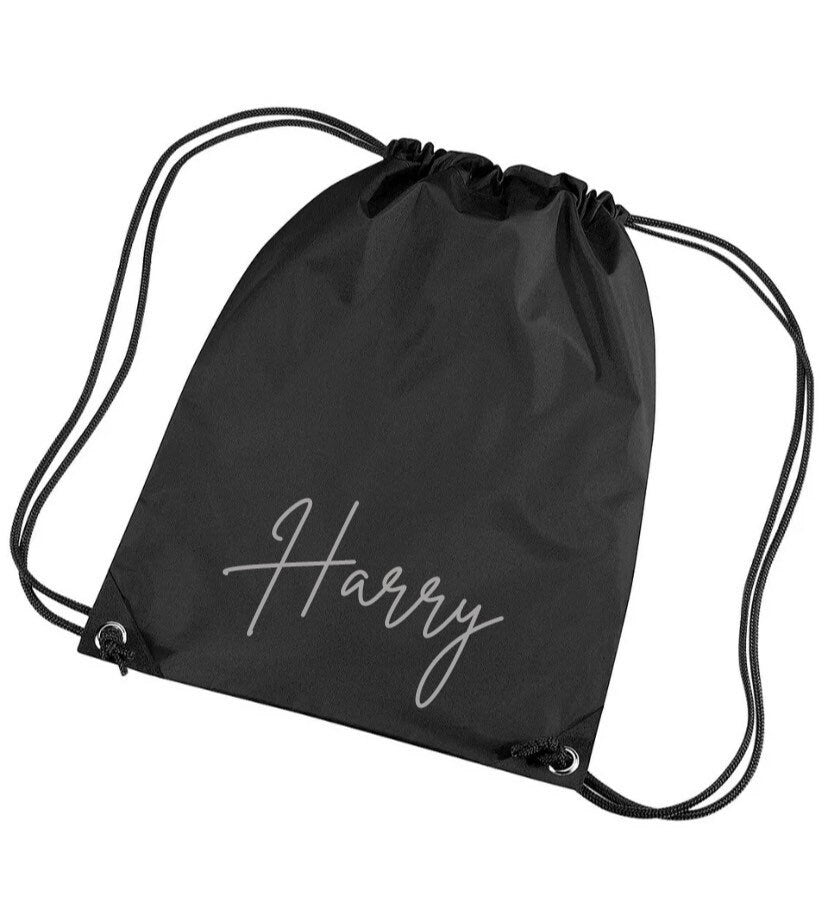 Personalised Gym Sack, Girls Back To School Drawstring Bag PE, Gym Sack, Gym Bag