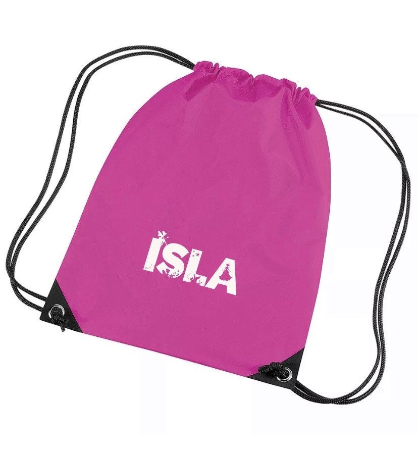 Personalised Gym Bag, Back To School Drawstring Bag, P.E, Gym Bag