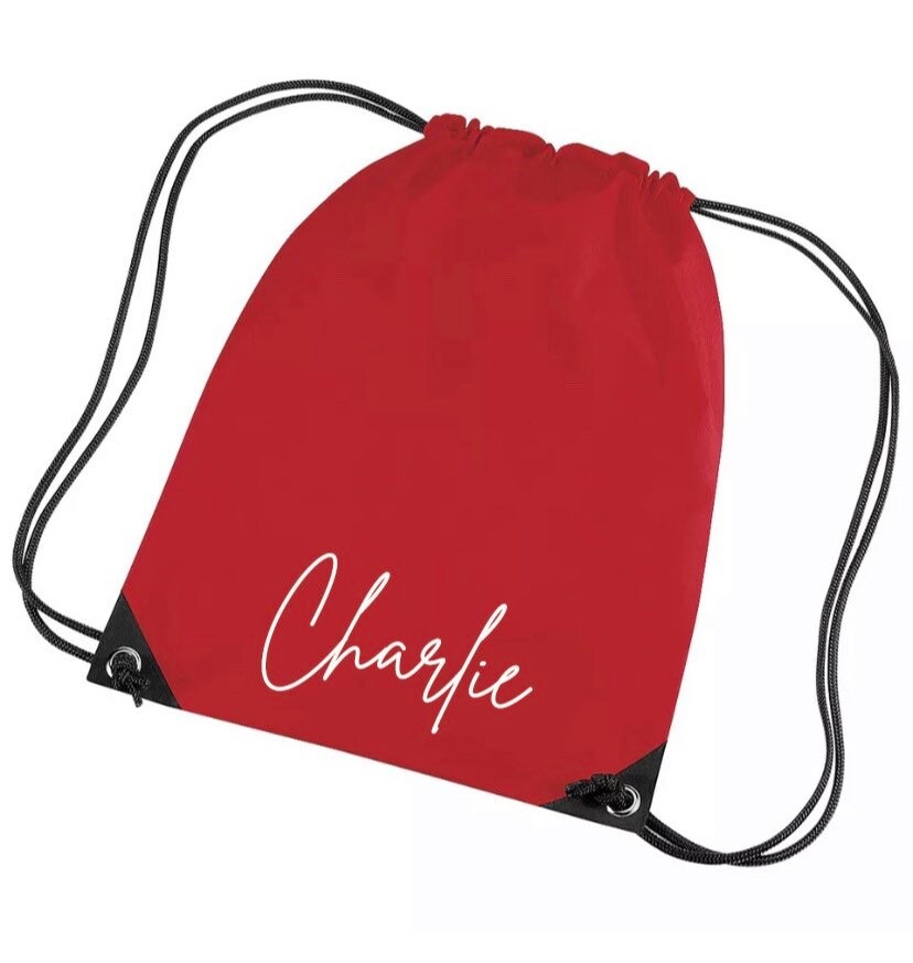 Personalised Gym Sack, Girls Back To School Drawstring Bag PE, Gym Sack, Gym Bag