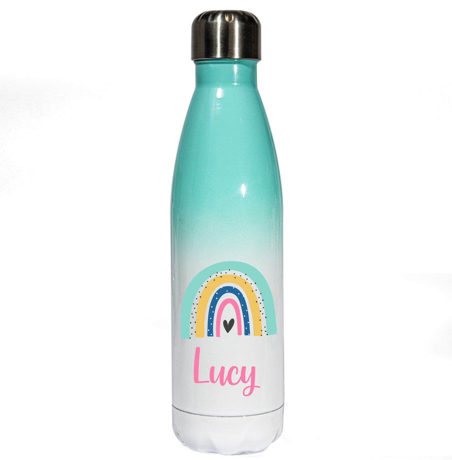 Personalised Rainbow Water Bottle, Rainbow Gift, Gifts for Her, Back to School