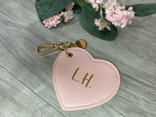 Personalised Heart Keyring, Keyring with Initials