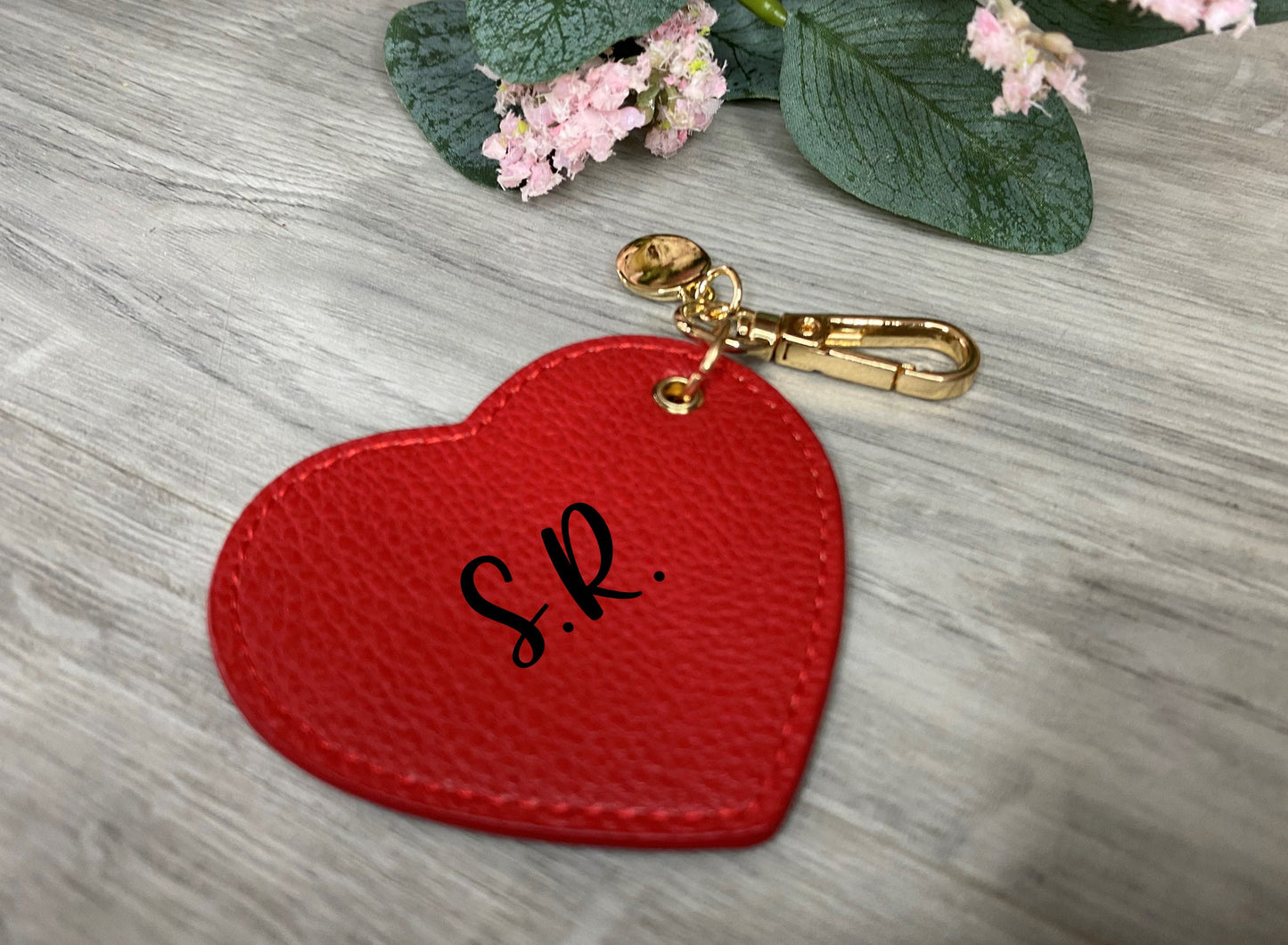 Personalised Heart Keyring, Keyring with Initials