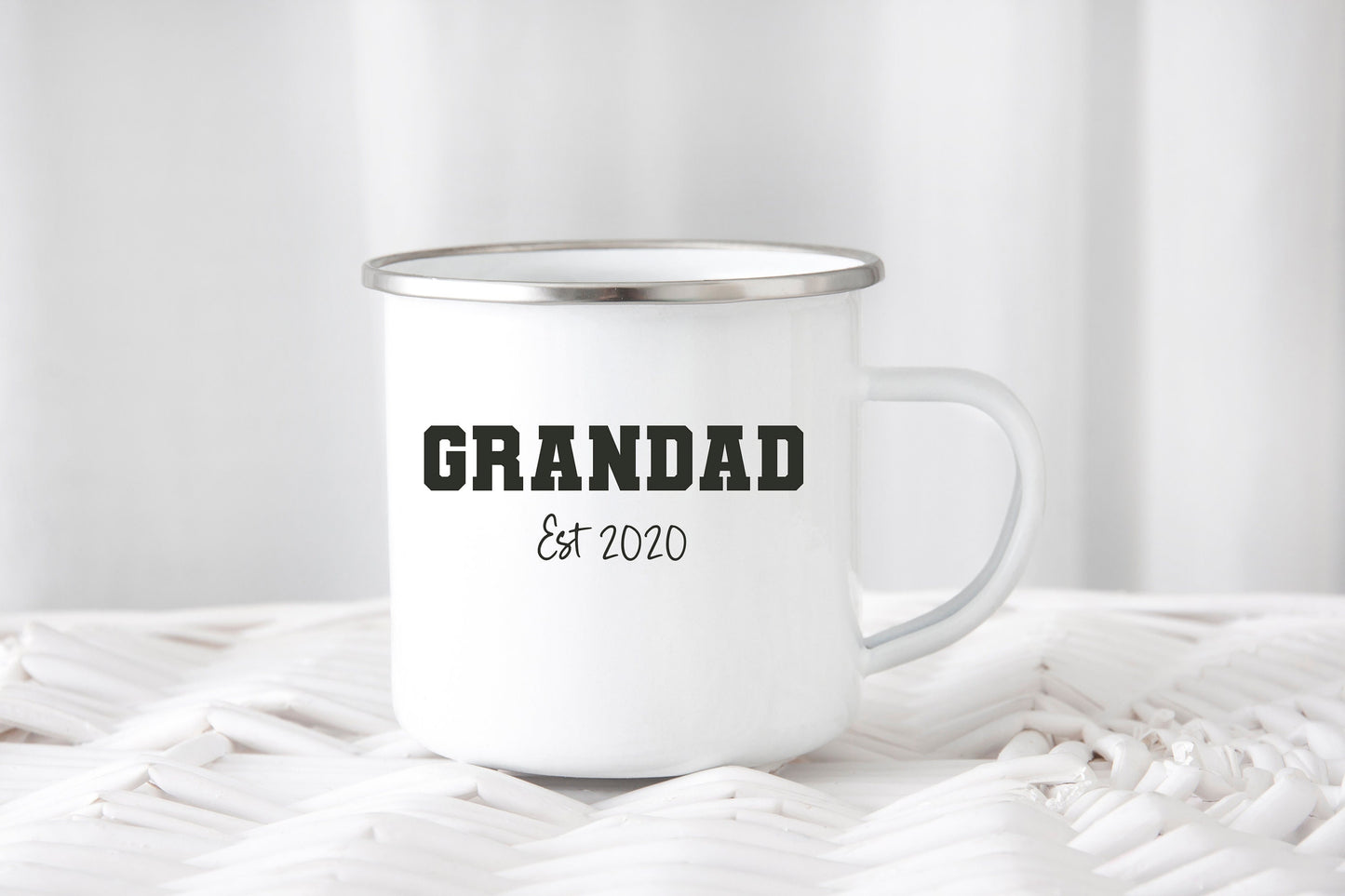 Personalised Enamel Mug for Daddy/Dad/Grandad, Father's Day Gift