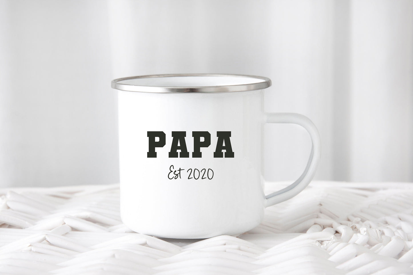 Personalised Enamel Mug for Daddy/Dad/Grandad, Father's Day Gift