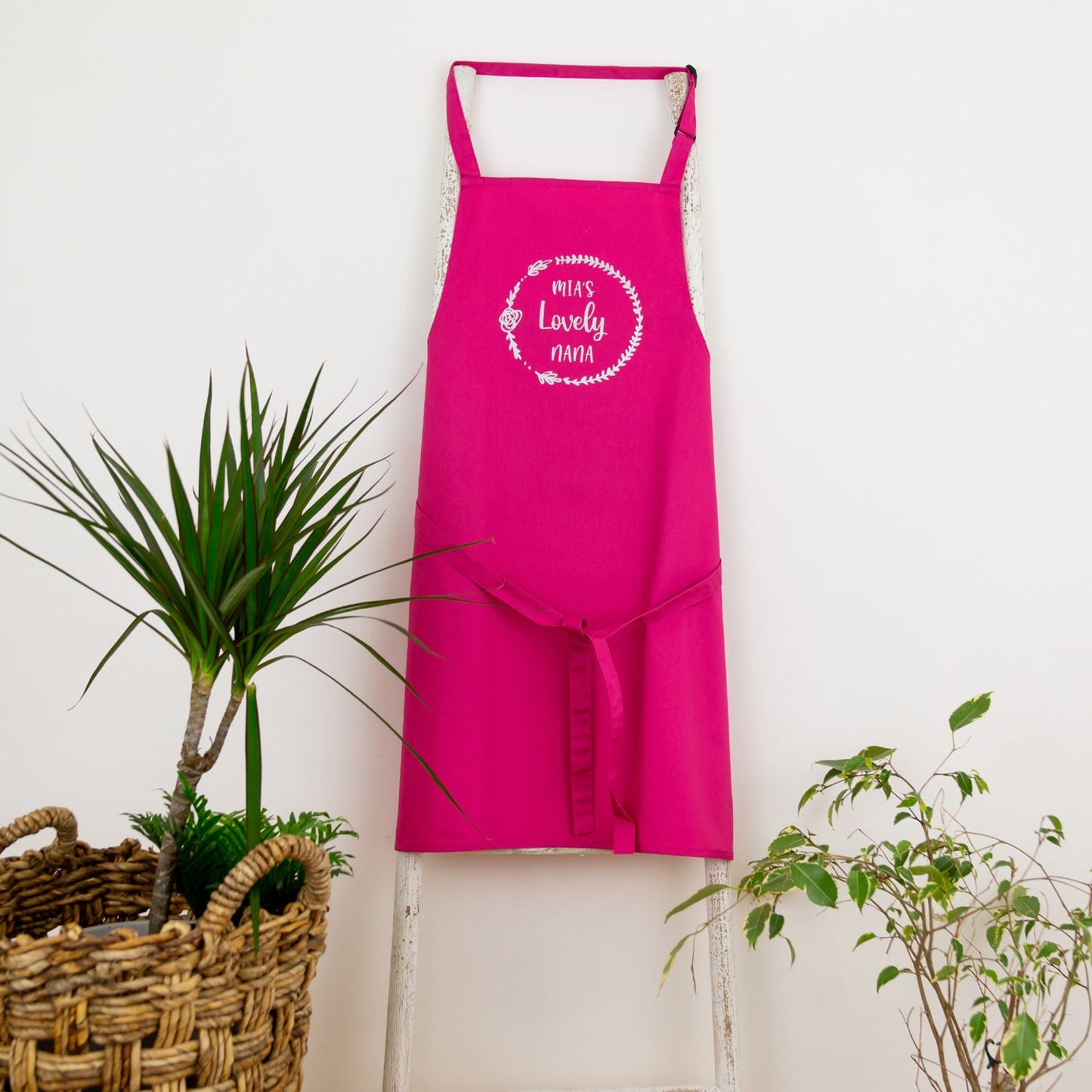 Mothers Day cooking apron with name, Design it at