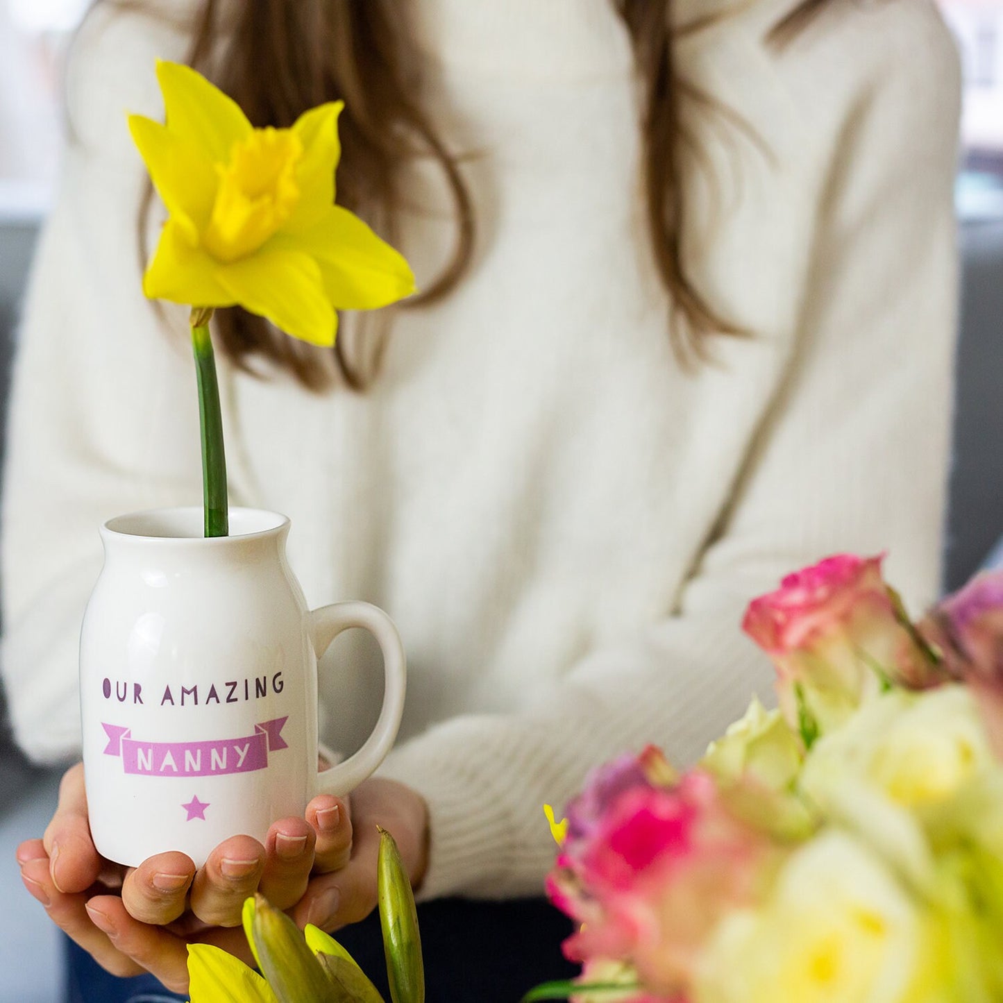 Vase for Mum/Nanny/Granny, Personalised Jug, Mother's Day Gift for Her