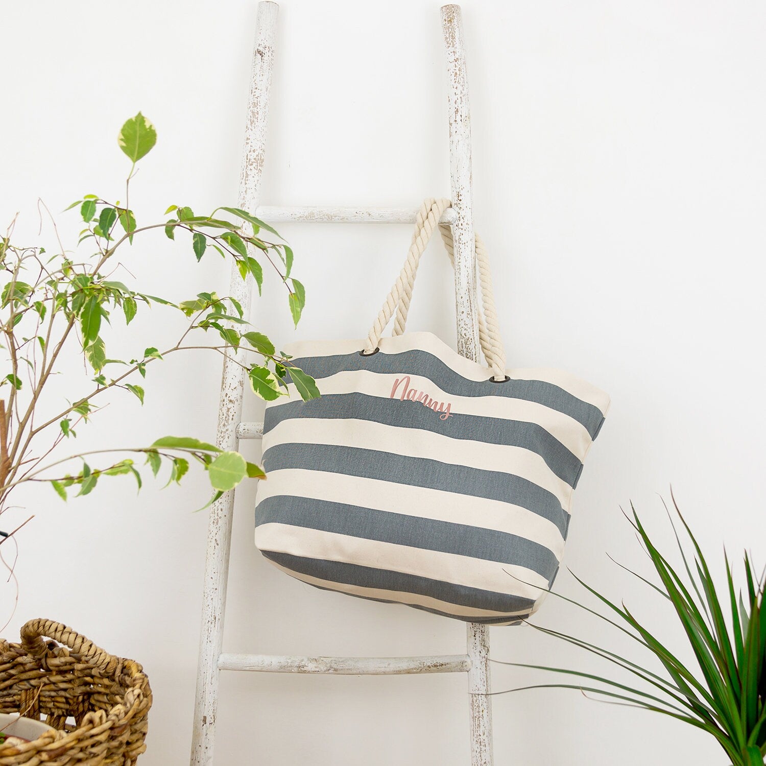 Canvas tote bags hot sale with rope handles