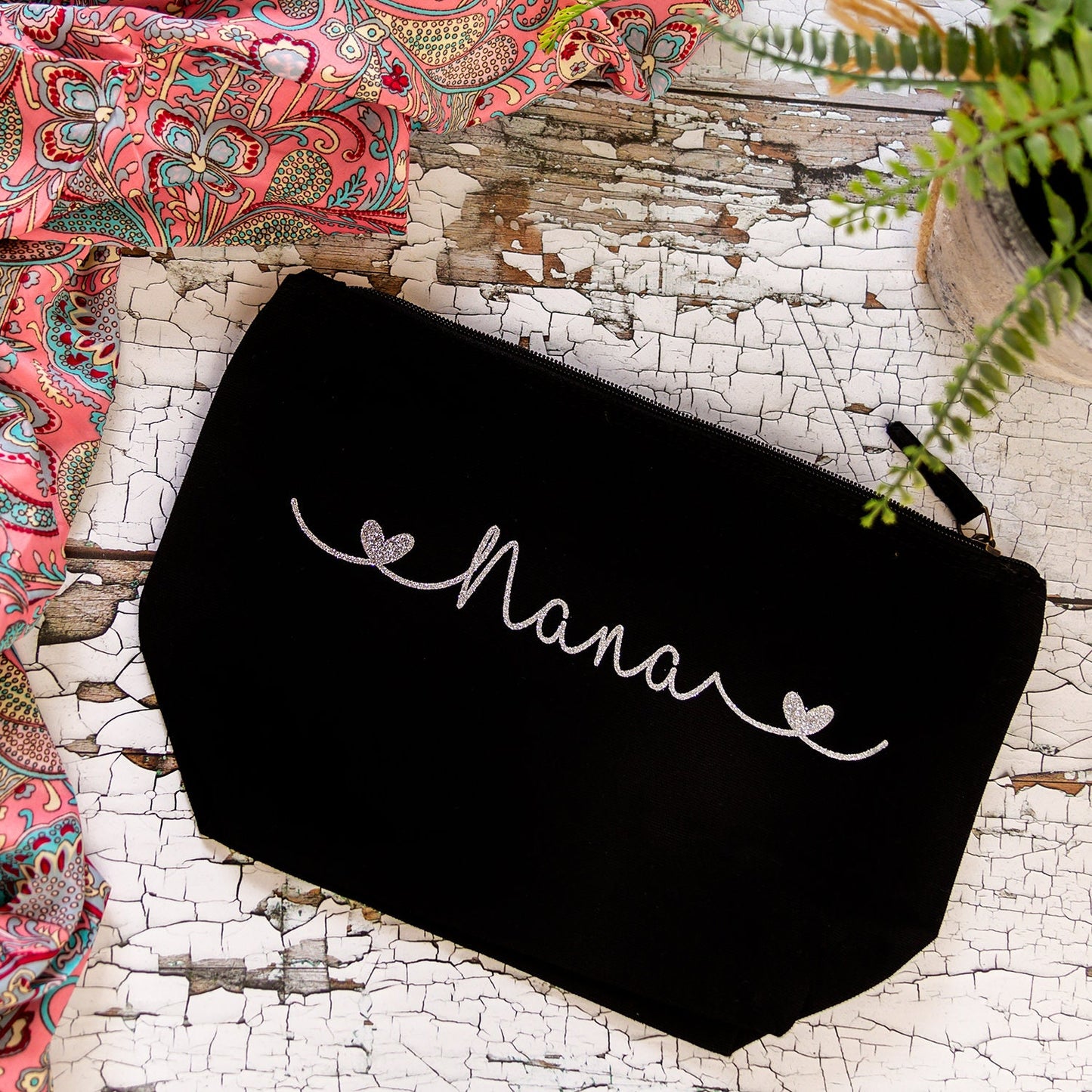 Personalised Cosmetic Bag - Bridesmaid - Gift for Her - Mum - Friend - Birthday- Personalised Make up Bag - Organic Cotton