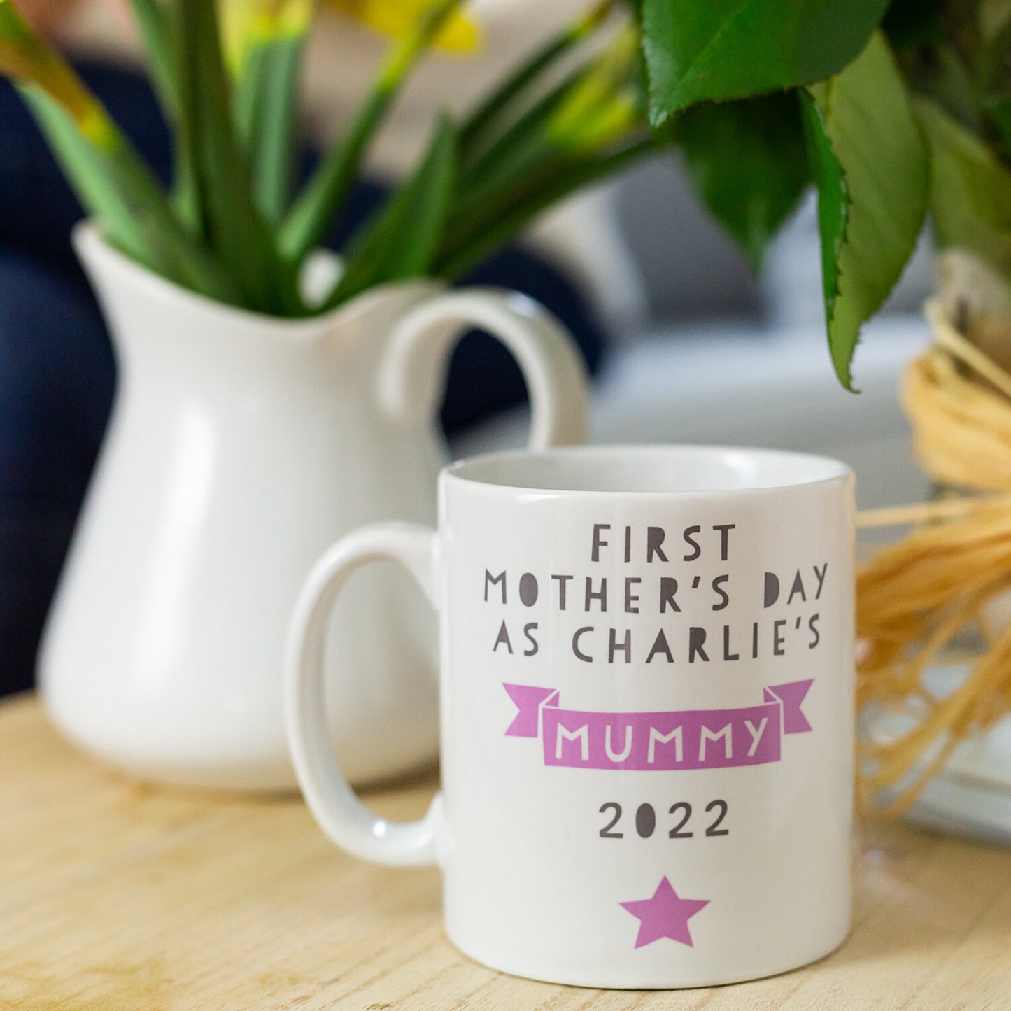 First Mother's Day Personalised Mug, New Mum Cup and Coaster Gift Set