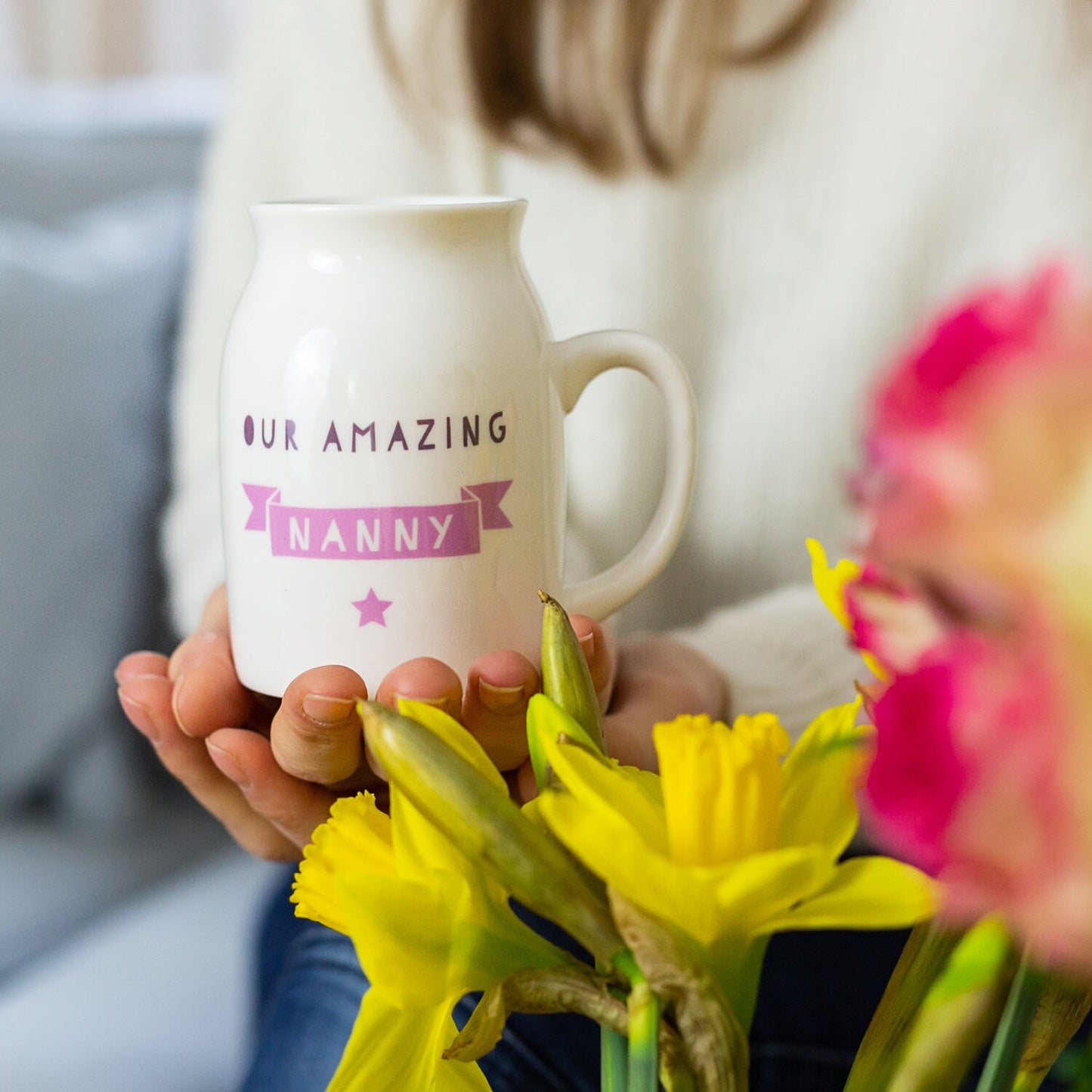 Vase for Mum/Nanny/Granny, Personalised Jug, Mother's Day Gift for Her