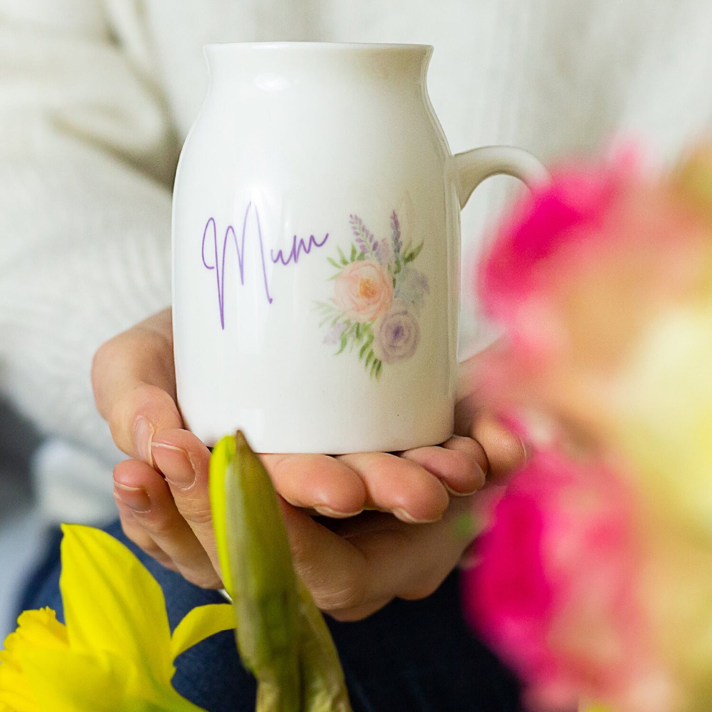 Vase for Mum/Nanny/Granny, Personalised Jug, Mother's Day Gift for Her