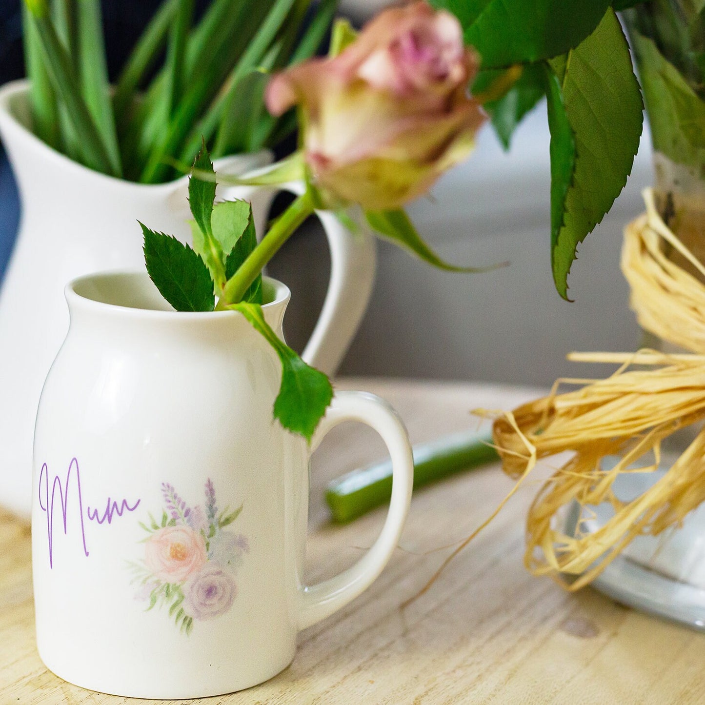 Vase for Mum/Nanny/Granny, Personalised Jug, Mother's Day Gift for Her