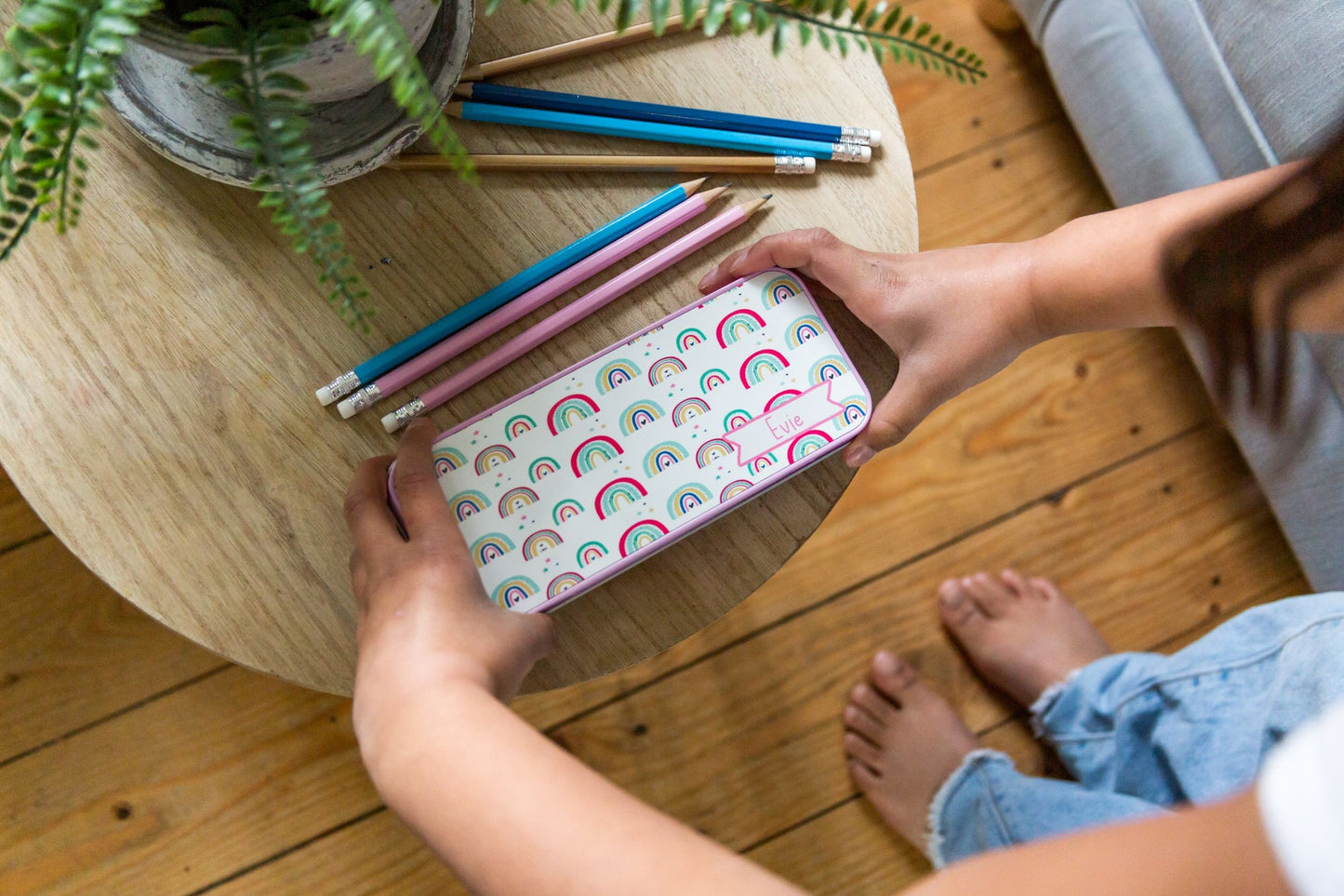 Rainbow Back to School Range, Pencil Tin, School Bag Tag, Water Bottle