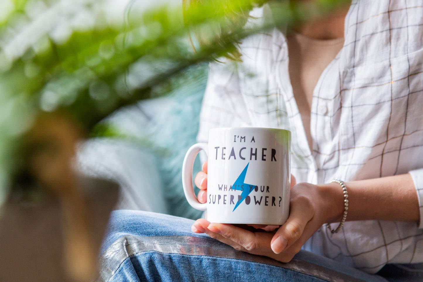 Teacher Ceramic Mug - I’m a teacher, what’s your superpower?, Teacher Gift