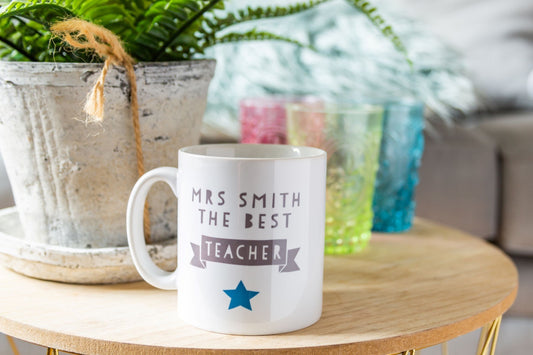 Teacher Ceramic Mug - The Best Teacher, Teacher Gift