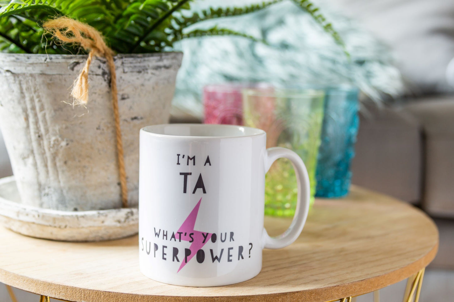 Teaching Assistant Ceramic Mug - I’m a TA, what’s your superpower?, TA Gift