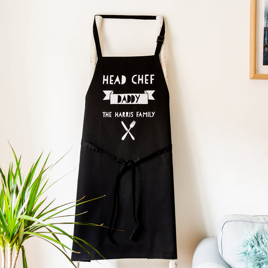 Personalised Dad Apron, Father Apron, Daddy Gifts, Dad Gift, Cooking Gift, Fathers Day, Head Chef