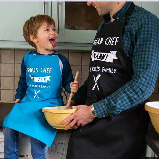 Head Chef and Sous Chef Apron Set