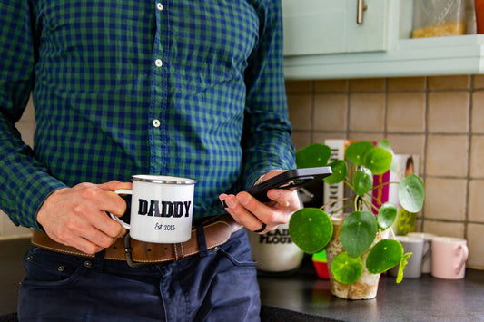 Personalised Enamel Mug for Daddy/Dad/Grandad, Father's Day Gift